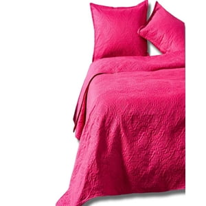 Alonso - Cobertor Colcha De Verano Quilt 2 Plaza Fucsia