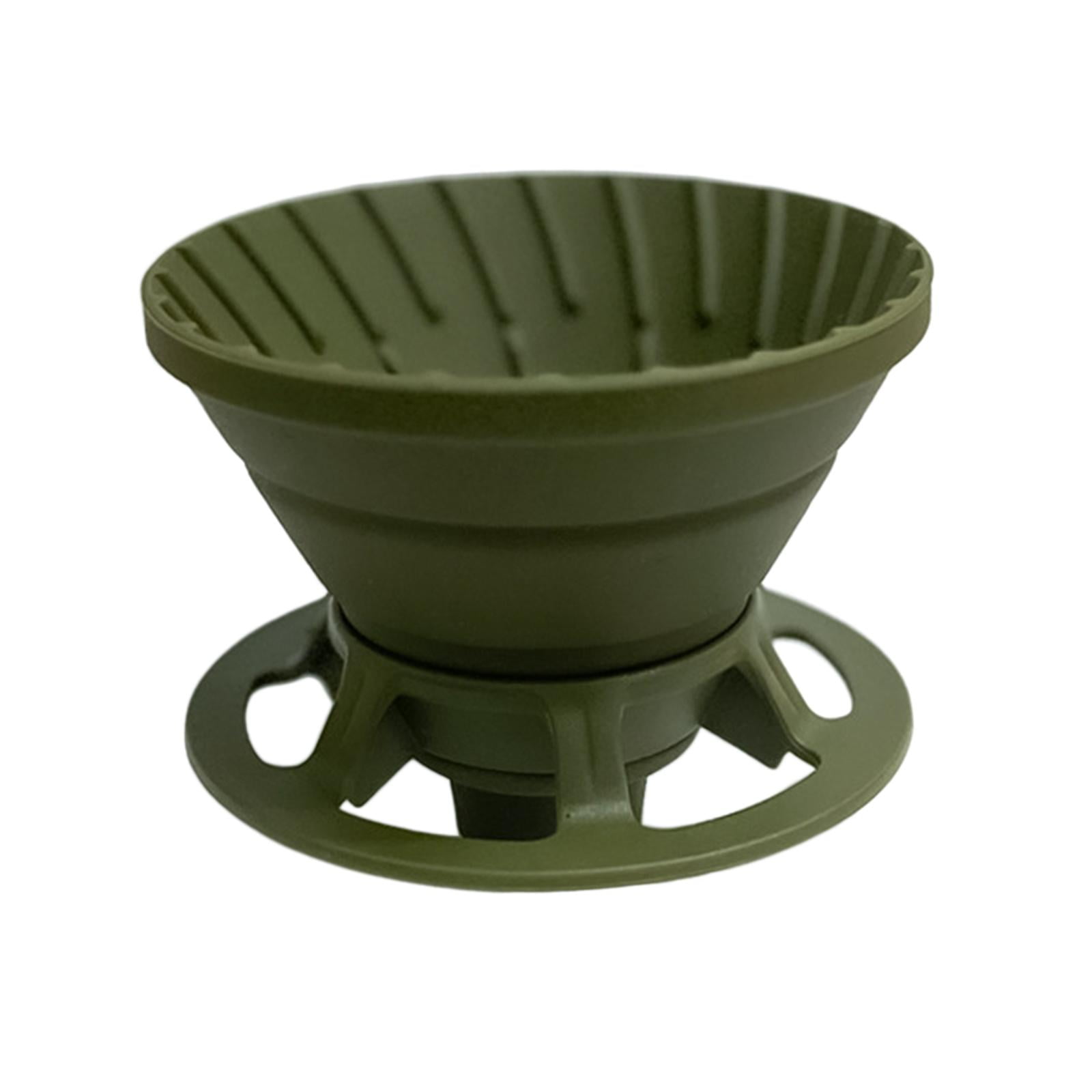 Magideal - Filtro De Goteo De Café Taza De Goteo De Cono Plegable Reutilizable Café Mano Gotea Filtro De Papel Taza De Filtro De Café Para Acampar En Casa Viajes Verde