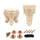 thumbnail image 1 of Pierna de mueble INKNOTE 15 cm tallada en madera estilo europeo, 1 of 7