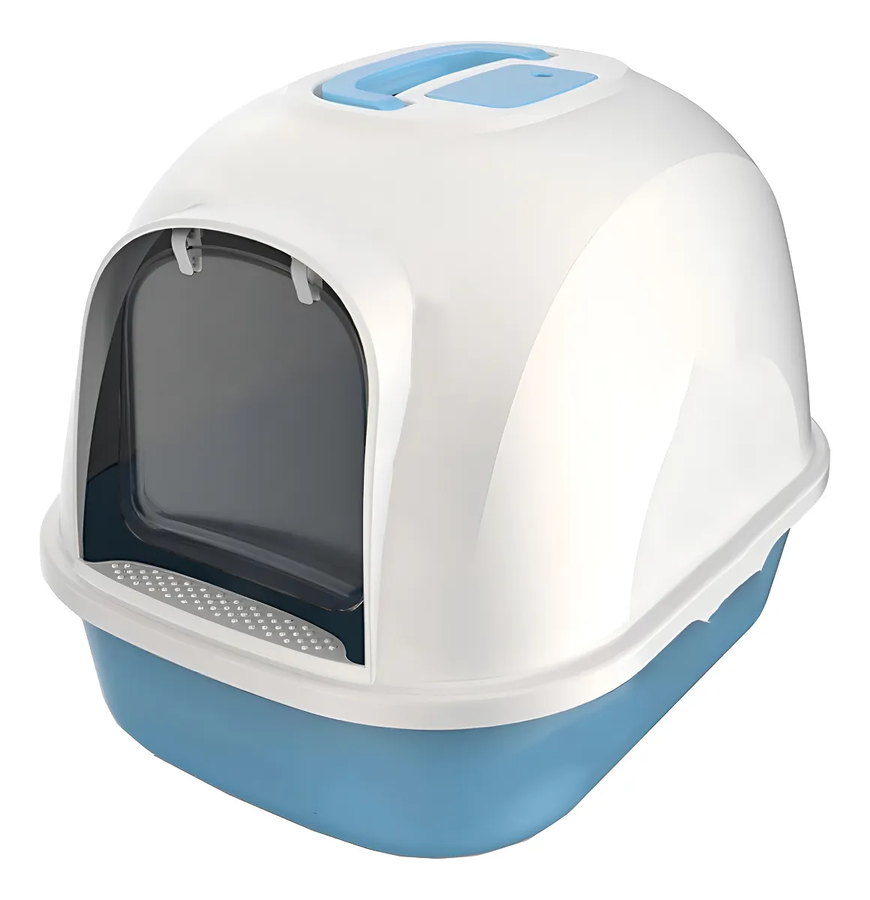 Genérico - Arenero Para Gatos Grande Cerrado Con Pala Filtro Y Puerta Color Azul