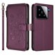 thumbnail image 2 of Funda Cartera Mariposa para [Xiaomi 15] con Soporte y Cremallera Violeta, 2 of 6