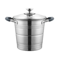 Magideal - Olla Freidora De Acero Inoxidable Olla Freidora Con Tapa, Cesta Coladora, Utensilios De Cocina Olla Para Sopa Resistente Con Bandeja Para Cocinar Al 35 Litros