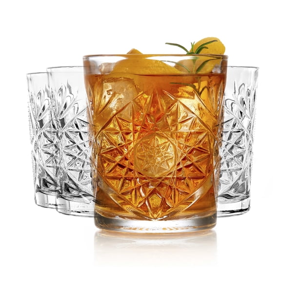 Vasos de Cristal Libbey 355 ml Juego de 4 Corte Claro