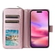 thumbnail image 5 of Funda Cartera con Cremallera y Correa para Samsung Galaxy A15 Soporte y Tarjetero Oro rosa, 5 of 6