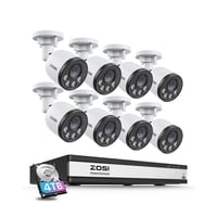 Sistema De Cámaras De Seguridad Zosi 4K 16Ch Con Audio 8 Cámaras De 4 Tb