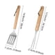 thumbnail image 3 of 2pcs, Barbecue Set, Grill Tools Set, Outdoor Barbecue Kit, Barbecue Grill Tool Set With Wooden Handle, Barbecue Spatula, BBQ Meat Forks, BBQ Forks, BBQ Accessories For Outdoor Camping, Kitchen Supplic, 3 of 4