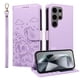 thumbnail image 2 of Funda Cartera para Samsung Galaxy S24 Ultra Perro Cachorro Grabado con Tarjetas Soporte Correa Morado, 2 of 6