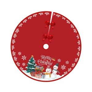 Bothyi - Cubierta De La Base De La Falda Del Árbol De Navidad 90 Cm Redondo Cálido Para La Decoración Del Hogar Fiesta Estilo De Vacaciones D