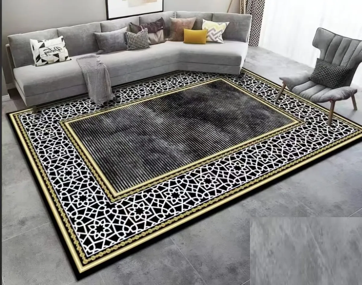 Casadeliacl - Alfombra 180X200 Moderna Elegante Decorativa Tf Gris Oscuro / Matizado