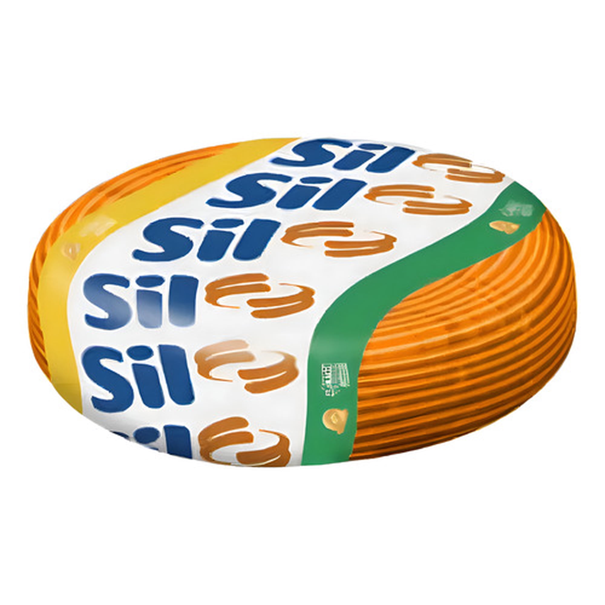 Cable Cordón Eléctrico Sil Flexible 3x1mm2 100m Naranjo Sec