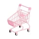 thumbnail image 1 of Mini Carrito De Compras Muebles De Casa De Muñecas Decoración De Escritorio Soporte De Maquillaje Caja De Almacenamiento Rosa, 1 of 5