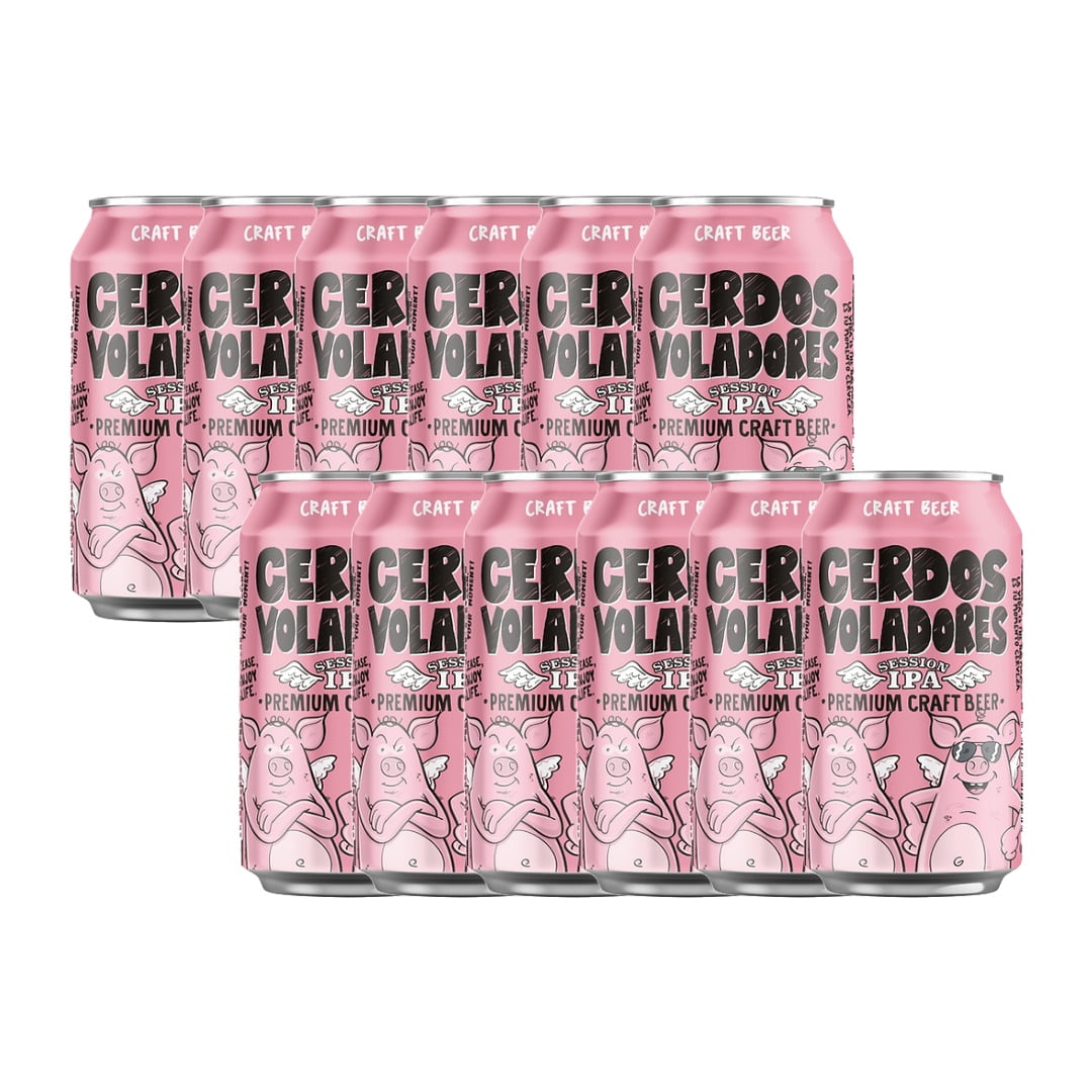 Barcelona Beer - Pack 12 Cervezas Cerdos Voladores Lata 330cc