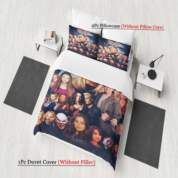 Buffy the Vampire Slayer Classic Poster Set Featuring Supernatural Adventure Designs a Soft and Comfortable Bedding Set Suitable for All Seasons. Ideal for Home Bedrooms or Guest Rooms