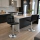 thumbnail image 2 of Taburete silla Piso giratorio Bar 2 Unidades Cuero Negro respaldo, 2 of 9