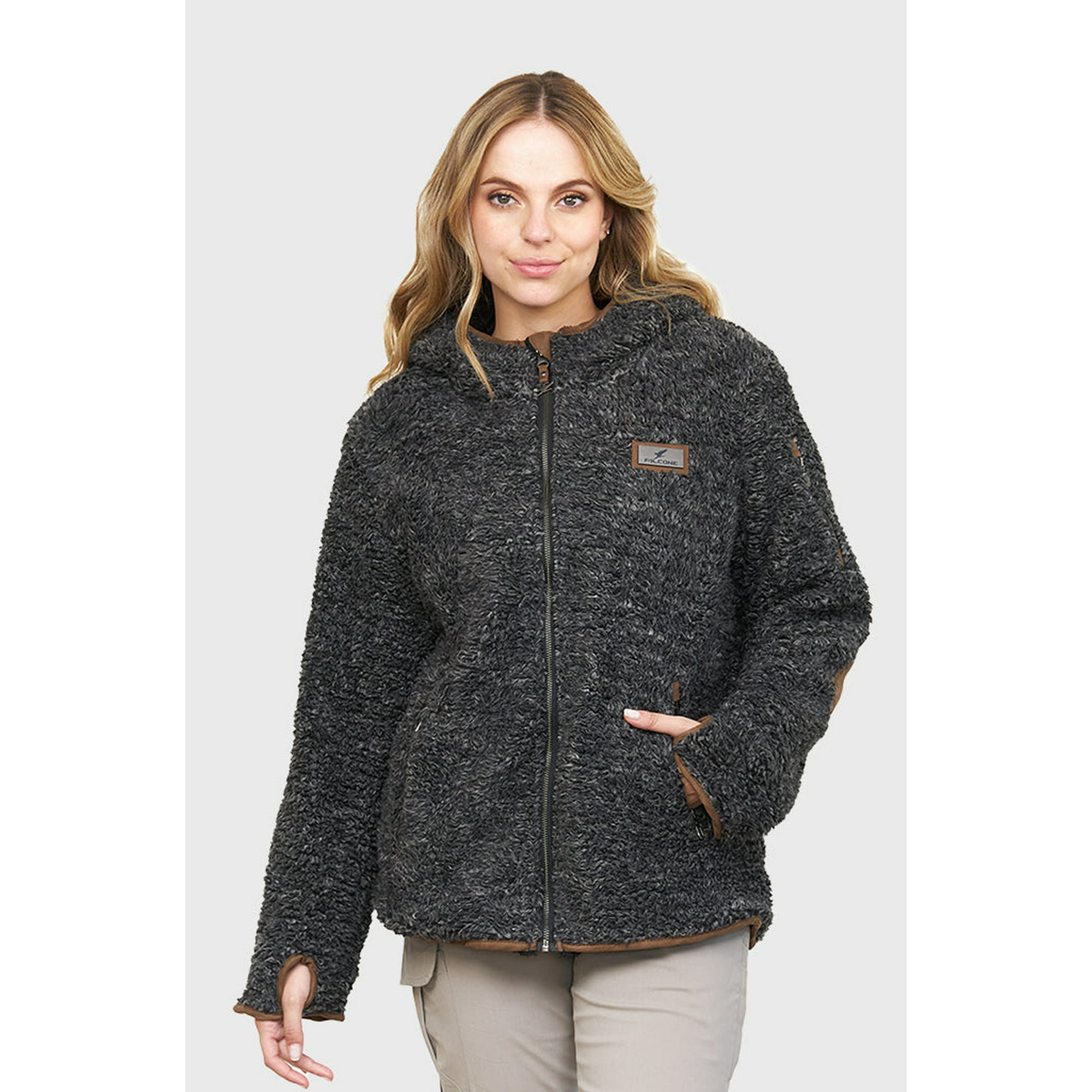 Chaqueta Chiporro Clásica Negro Melange Mujer Falcone