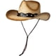 thumbnail image 2 of Sombrero de paja vaquero Western Estilos Round Up para mujer, sombreros de playa con ala moldeable Fedoa, 93559_caqui, mediano, 2 of 6