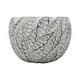 thumbnail image 4 of Set 3 Macetero Maceta Acabado Cemento Relieve Hojas Blanco S, 4 of 7