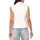 thumbnail image 3 of INSPIRE CHIC Chaleco de regreso a clases para mujer, botones de mezclilla, solapa con muesca, cintura elástica, chaquetas sin mangas de mezclilla, 2XL blanco, 3 of 6