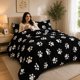 thumbnail image 2 of Cubrecama de Invierno Plush con Chiporro 2 Plazas Color Negro Patitas  RS1003, 2 of 3