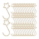 thumbnail image 4 of 100 Uds. Ganchos para árbol de Navidad con forma de estrella, ganchos para adornos navideños para fiestas, suministros de Navidad, perchas para árbole Oro, 4 of 5