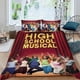 thumbnail image 2 of High School Musical Conjunto de sábanas temático, trío de piezas, cómodo y amigable con la piel, diseño único, regalo de decoración para el hogar para familiares, amigos y fans, 90 cm * 190 cm, 2 of 6