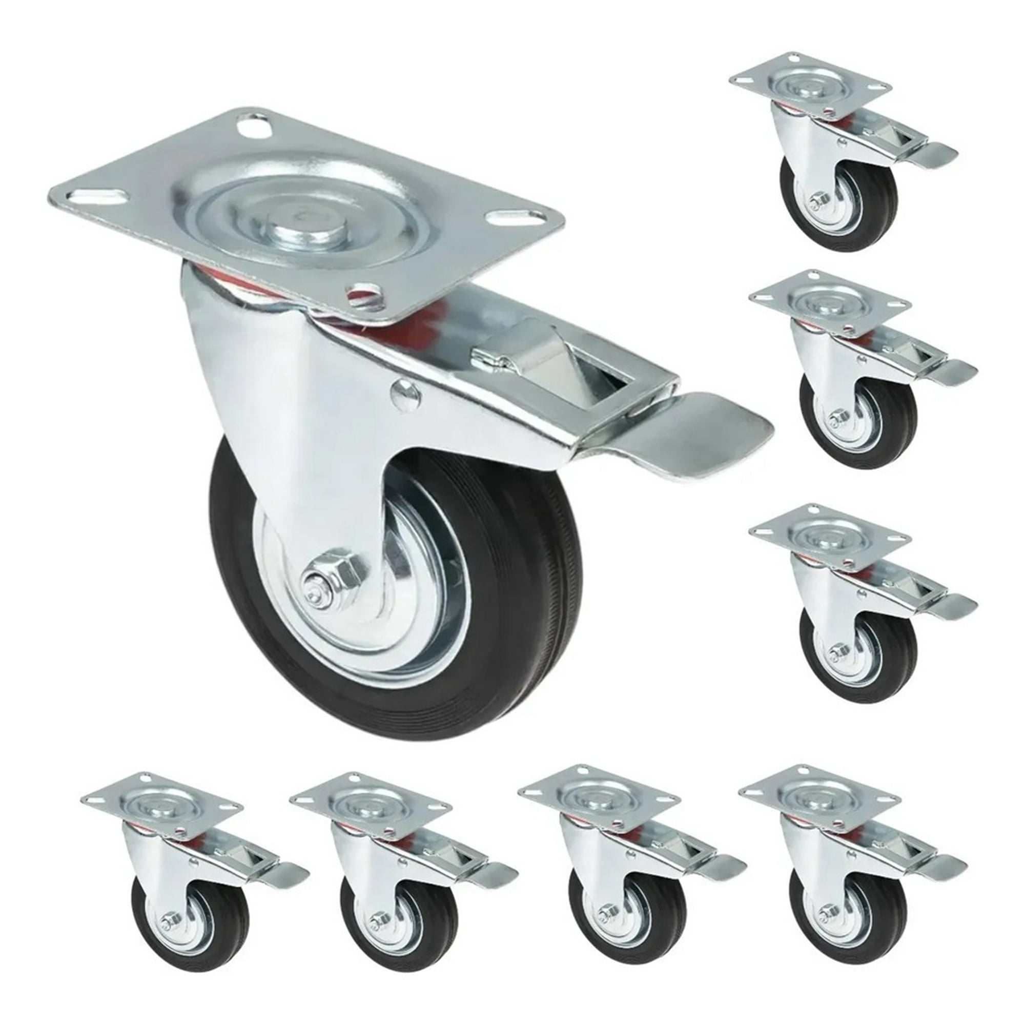 Genérico - X8 Ruedas Giratorias Ruedas Industriales Con Frenos Muebles