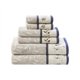 thumbnail image 1 of Juego de toallas de baño Madison Park Serene, 100% algodón, 600 g/m², 6 piezas, azul marino, 1 of 9