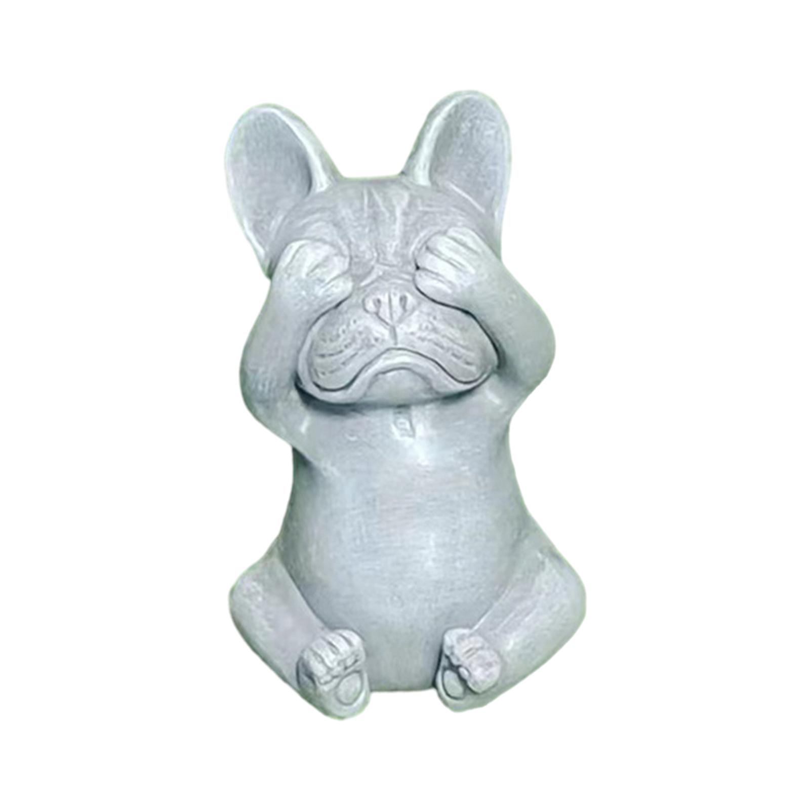 Bothyi - Estatua De Bulldog Francés, Escultura Creativa De Perro Para Césped, Jardín, Decoración Del Hogar, No Reloj Bulldog