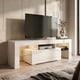 thumbnail image 1 of Rack Tv 120x36x45cm 2 Tiras Con Luz Variable Diseño Eeuu Color Blanco, 1 of 8