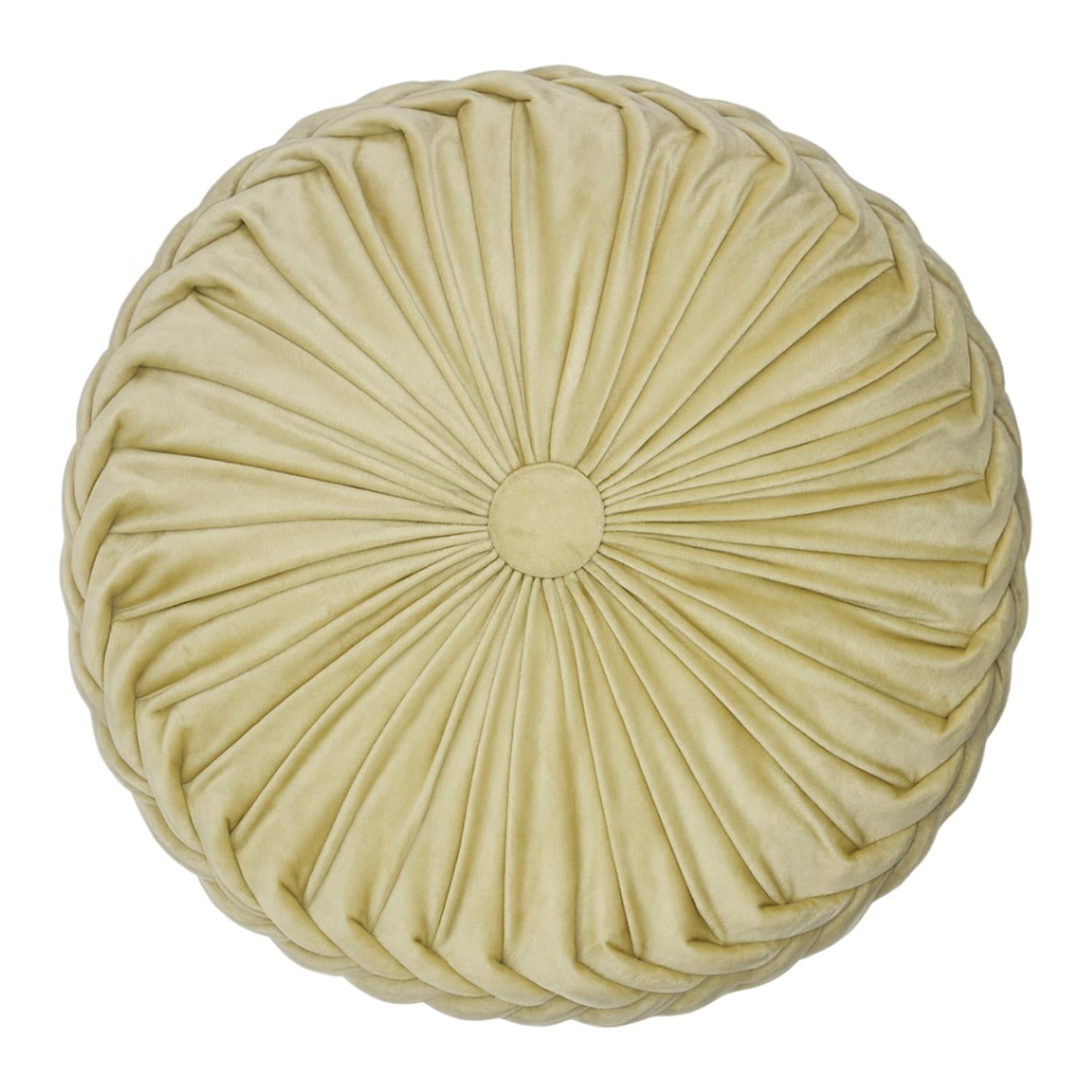 Fliperex - Cojín De Terciopelo Redondo Para Sillón Tela Velvet Beige