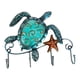 thumbnail image 2 of Ganchos De Pared De Tortuga Metal Fundido Azul 4 Ganchos Para Llaves Para Decoración De Llaves De Casa De Coche De Pared, 2 of 5