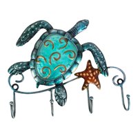 Magideal - Estante De Almacenamiento De Hierro Ganchos Para Llaves En Apariencia De Tortuga 4 Ganchos Ganchos De Pared Únicos Ganchos De Animales Con Tornillo