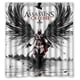 thumbnail image 1 of Cortina de ducha Assassin's Creed, juego de cortina de baño con ganchos, tamaño 66 x 72 pulgadas, 1 of 3