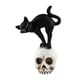 thumbnail image 2 of Estatua De Halloween, Decoración De Mesa Para Chimenea, Granja, Escritorio, Gato Con Esqueleto, 2 of 3