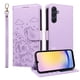 thumbnail image 3 of Funda Cartera para Samsung Galaxy A25 5G Perro Cachorro Grabado con Tarjetas Soporte Correa Morado, 3 of 6