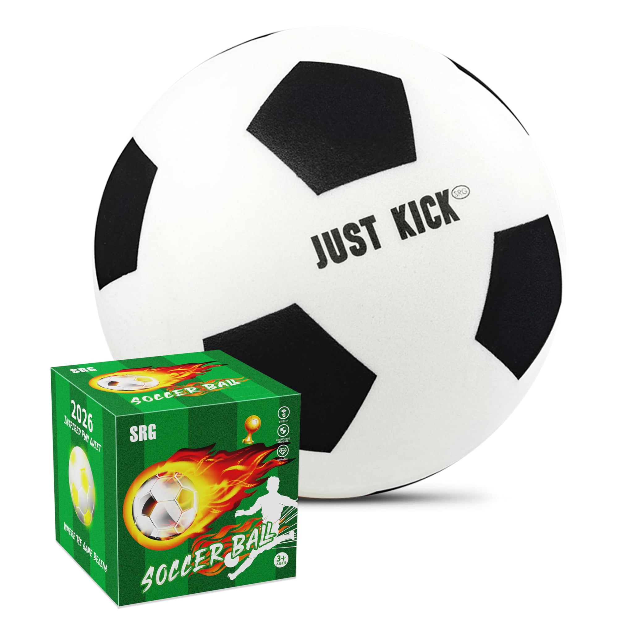 Balón De Fútbol De Espuma Srg Silent, Tamaño 5, Para Entrenamiento En Interiores