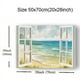 thumbnail image 1 of 1pc Canvas Poster, Open Window To Beach Landscape Wall Art Decor, For Living Room Wall Decor, Bedroom Wall Decor, Office Kitchen Wall Decor, No Frame, 1 of 5