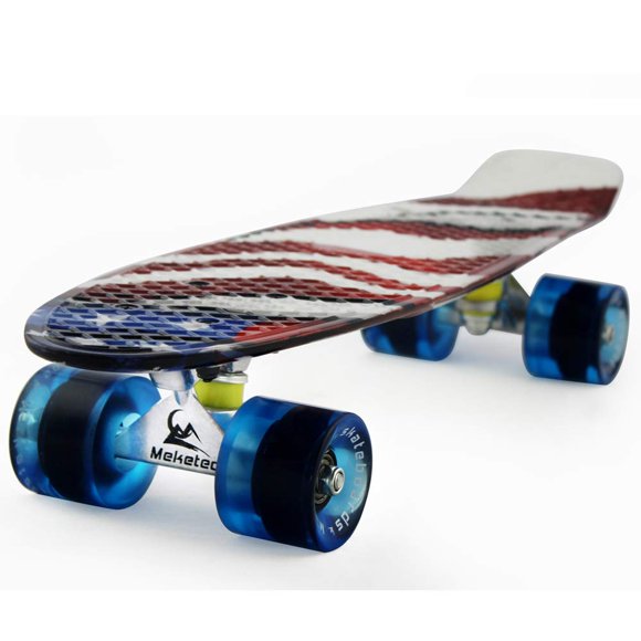 Patineta Meketec 56 cm tipo cruiser para principiantes, 3,8 kg