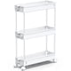 thumbnail image 1 of Carrito de almacenamiento rodante SPACEKEEPER de 3 niveles, blanco, para baño, 1 of 5