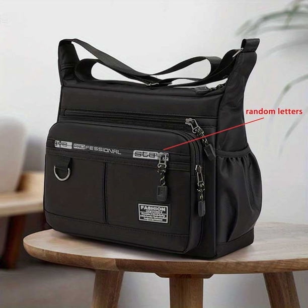 Large-capacity Men's Bag Shoulder Bag Waterproof And Wear-resistant Backpack Multi-pocket Business Office Bag Business Casual Men's Messenger Bag, Travel Multi-layer Zipper Fashion Bag