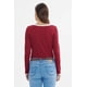 thumbnail image 3 of Polera Mujer Ajustado Cuello V Burdeo, 3 of 4