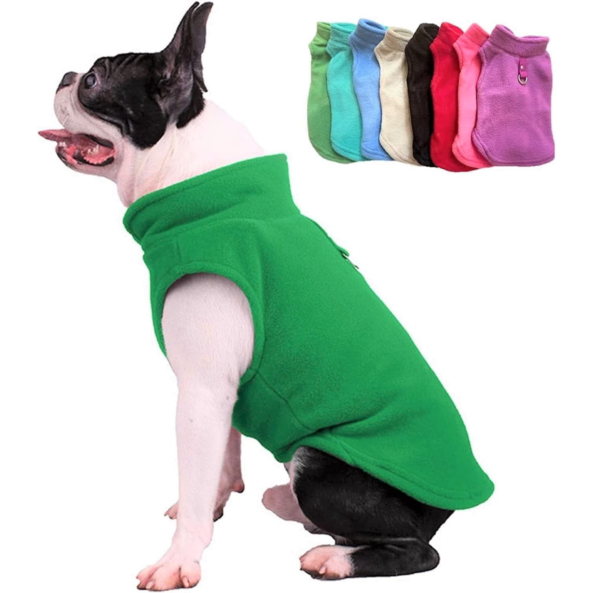 Chaleco Polar Jacko & Co Para Perros, Color Verde, Para Pequeños Y Medianos