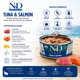 thumbnail image 4 of N&D Ocean Feline Tuna & Salmon Alimento Húmedo para Gatos Adultos Lata 70 g, 4 of 5
