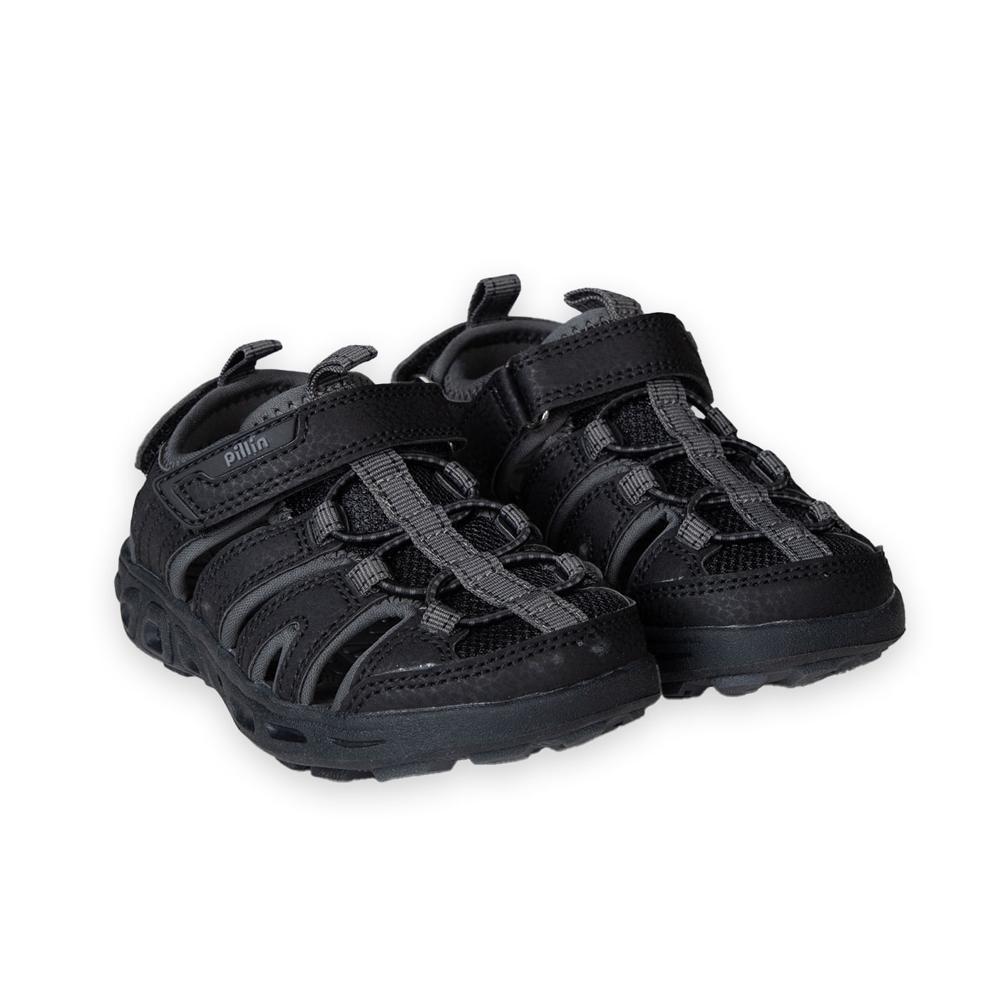 Sandalias Bebe Niño Negro Pillin