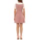 thumbnail image 3 of INSPIRE CHIC Estilo Vestidos de Mujer con Cuello Peter Pan Vestido Mini de Manga Corta Línea A M Rosa, 3 of 6