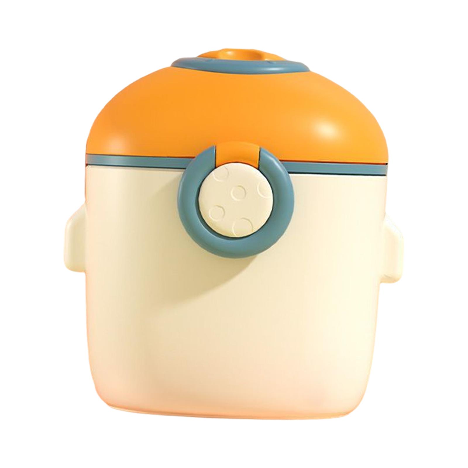 Bothyi - Dispensador De Fórmula De Leche Para Viajes Tapa Hermética Con Cucharas Para Viajes Exterior Naranja Grande