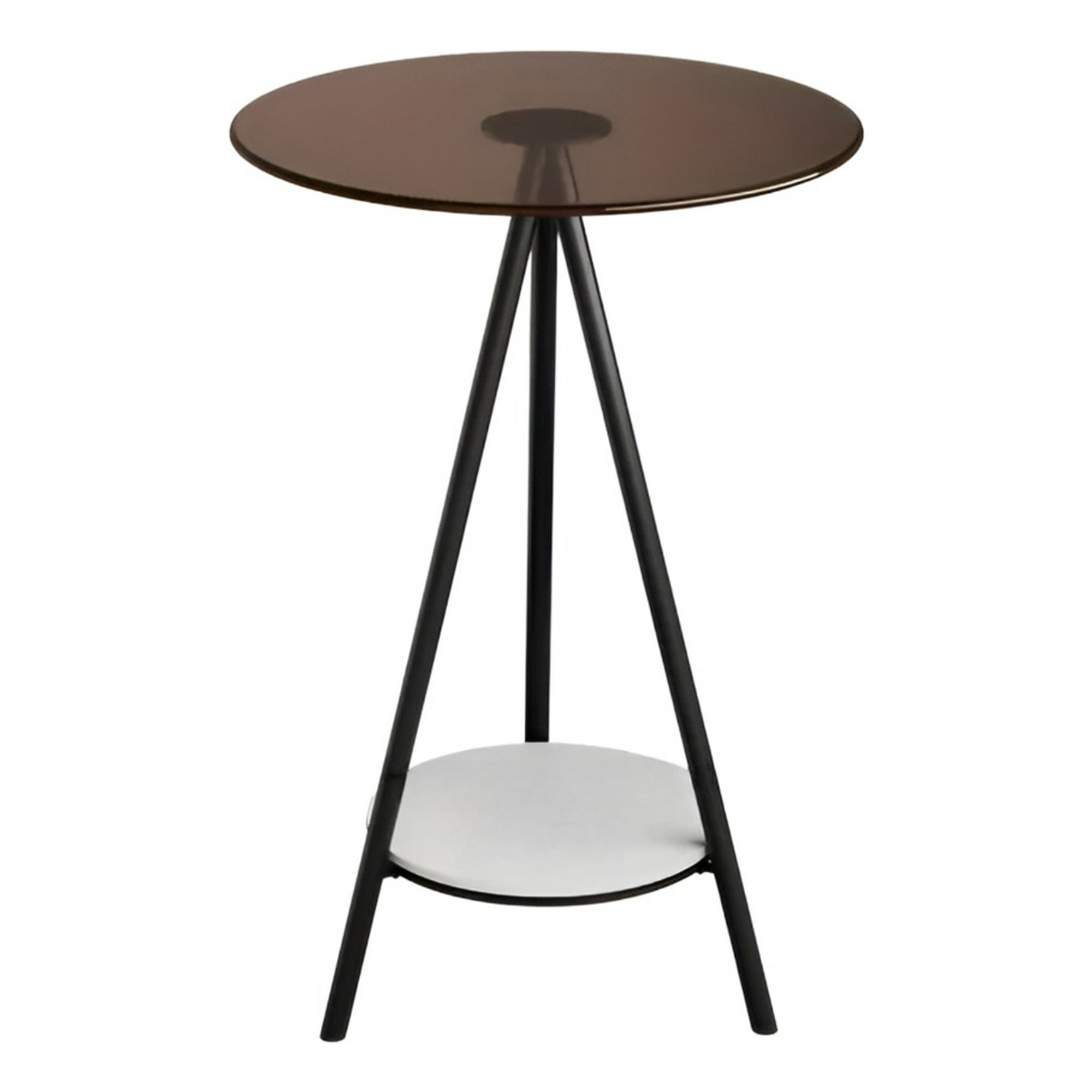 Genérico - Mesa Redonda 2 Niveles Vidrio Templado Decorativa Jhn