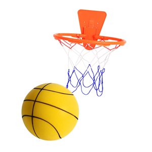 Ioensy - Baloncesto Silencioso Con Aro, Pelota Deportiva Para Niños, Ligera, Silenciosa, Fácil De Agarrar