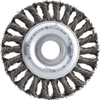 Grata Circular Acero Templado Trenzado 4'' - Calibre De 0,6 Mm - Toma M14'' - Hela