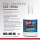 thumbnail image 3 of Aceite de Motor Sintético Red Line 10W40 3,78 L – Pack de 4, 3 of 6